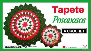 Tapete Posavasos NAVIDEÑOS a CROCHET paso a paso – Tejidos de Navidad a Ganchillo [upl. by Mcnalley611]