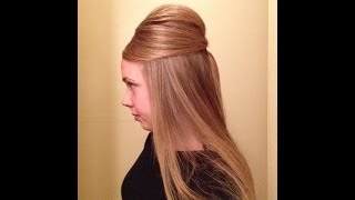 Pentecostal Poof Half Updo Tutorial [upl. by Iahcedrom615]