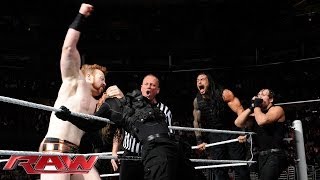 Daniel Bryan Sheamus and John Cena vs The Shield Raw Jan 27 2014 [upl. by Anaujit237]