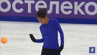 横井ゆは菜 Yuhana YOKOI ロステレコム杯 SP曲かけ公式練習 Rostelecom Cup 2019 practice [upl. by Aimerej]