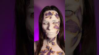 China pottery inspired makeup kintsugi makeuptransformation creative shortsmakeup tiktokviral [upl. by Ileana504]