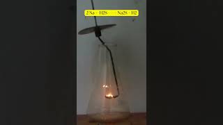 Sodium burns in hydrogen sulfide experiment chemistry [upl. by Konikow]