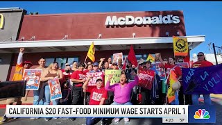 California’s 20 fast food minimum wage could potentially raise prices and cut hours [upl. by Mayworm]