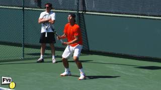 Rafael Nadal returns serve and plays points in slow motion HD  Indian Wells Pt 18 [upl. by Oirretno]