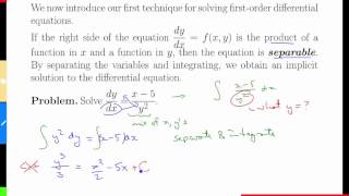 Week 16 Separable Differential Equations [upl. by Earised116]