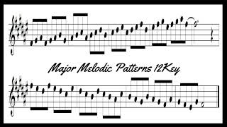 1Major Melodic Patterns All key Play a longTempo80 [upl. by Merrile]