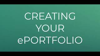 ePortfolio Tutorial [upl. by Erreit]