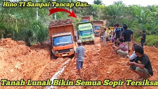 Penuh Perjuangan Situasi Terberat Fuso Oren Dan Hino TI Agar Bisa Lolos Di Kubangan Tanah Lunak [upl. by Iver]