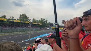 Final laps of the 2024 Italian Grand Prix Ferrari Wins Tifosi reaction [upl. by Ahsetel261]