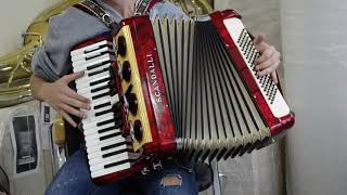 TOP ACCORDION SCANDALLI BREVETTO POLIFONICO 96 bassOrig CaseSUPER CONDITION [upl. by Soinotna265]