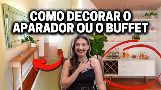 COMO DECORAR O APARADOR OU O BUFFET [upl. by Bouchard445]