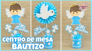 CENTRO DE MESA PARA BAUTIZO DE NIÑO  DIY [upl. by Ahsienot]