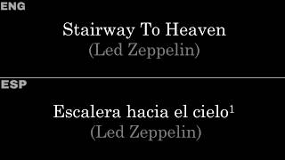 Stairway To Heaven Led Zeppelin — LyricsLetra en Español e Inglés [upl. by Fulton]