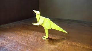 How To Make An Origami Dinosaur Ornitholestes easy step by step [upl. by Sherrod556]