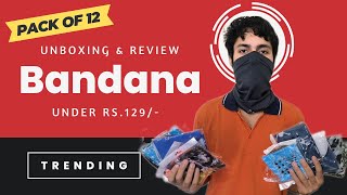 Best Bandana Under Rs129 for Men amp Women 🔥  Bandana Pack of 12  Bandana Unboxing amp Review Hindi [upl. by Lodovico59]