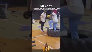 50 cent visit Tank Davis gym shorts saved [upl. by Nosle215]