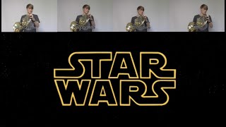 STAR WARS  Main Title on French Horn  entire brass section [upl. by Eenolem]