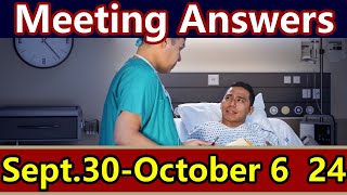 JW Answers Meeting  September30October 6 2024  Answers for the meeting [upl. by Brocklin]