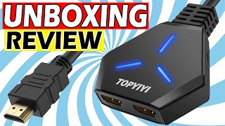 4K HDMI Splitter TOPYIYI 2 Way HDMI Splitter 4K  Setup amp Review [upl. by Mindi]