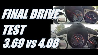 370z Final drive acceleration comparison 369 vs 408 [upl. by Assirral]