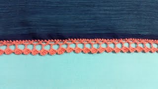 Crochet Lace Design  Crochet Dupatta Lace Pattern for Beginners  Crosia Design for Beginners [upl. by Ainolopa263]