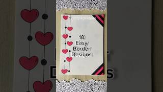 10 Easy front page design for school projects and idea note journals  Aesthetic Girl shorts howto [upl. by Akenahc701]