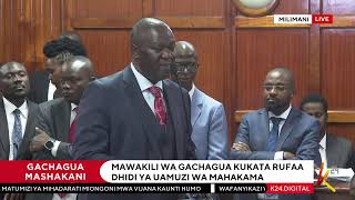 K24 TV LIVE Gachagua Impeachment Case [upl. by Etnahs]