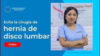 Descubre cómo evitar la cirugía de hernia de disco lumbar con ozono y factor de crecimiento celular [upl. by Yasmar]