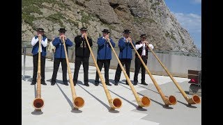 Beautiful Swiss Alphorn Choral Performance At Mount Pilatus Lucerne Switzerland [upl. by Gee49]