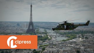 Répétition du 14 juillet dans un hélicoptère de larmée 11 juillet 2023 ÎledeFrance 4K [upl. by Cassandre714]