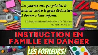 INSTRUCTION EN FAMILLE EN DANGER  IEF  On en parle  Février 2022 [upl. by Corvin]