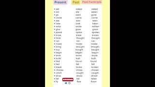 VerbsPast Participle V1V2V3 3 Verbs forms in EnglishEnglish for beginners [upl. by Haraz]