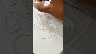 😃Ganesh ji glitter drawing art drawing viralvideo shorts trending new art drawing ideas [upl. by Otsuaf359]