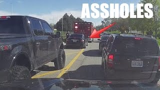 Assholes Tailgating Ambulance Scolded by Paramedic [upl. by Hays]