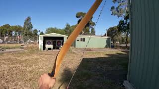 First Person Archery  Fishtailing Arrows  Slow Motion Test [upl. by Sorce]