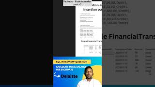 Deloitte SQL Interview Question sql coding leetcode ytshorts yt youtubeshorts youtube shorts [upl. by Winne]