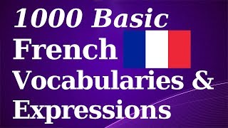 1000 Basic French Vocab amp Expressions [upl. by Iolenta407]