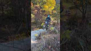 Scorpa SY250F trials climbs “The Rock” Thomaston Dam CT 10922 [upl. by Esir]