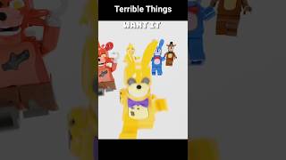 TERRIBLE THINGS lyrics  Fnaf Lego Animation shorts [upl. by Budding]