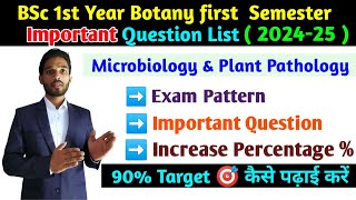 BSc first Year Botany 1st Semester first Paper important Question list for 202425  Exam Paper BSc [upl. by Annodam]