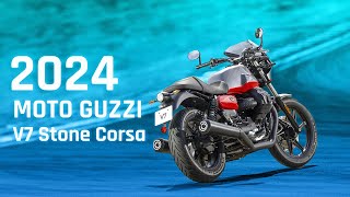 2024 Moto Guzzi V7 Stone Corsa  Price Specification and Photos [upl. by Aaren575]