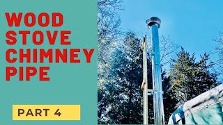 HOW TO INSTALL THE WOOD STOVE CHIMNEY IN THE YURT [upl. by Oner750]