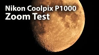 Nikon Coolpix P1000 Moon Zoom Test Handheld Video [upl. by Anippesuig]