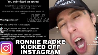 Ronnie Radke of Falling In Reverse kicked off Instagram Suspended fallinginreverse [upl. by Nnad]