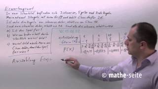 Erwartungswert berechnen Beispiel 2  Wahrscheinlichkeitsrechnung Formeln W1507 [upl. by Enihpad63]