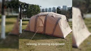 SUVs Car Rear Camping Tunnel Blow up Tent  KASSICO [upl. by Ihcego]