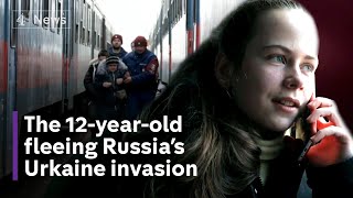 Russia Ukraine conflict The girl fleeing a war [upl. by Auoh196]