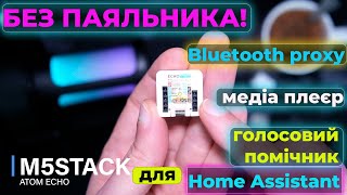 M5stack Atom Echo Без паяльника робимо голосового помічника чи медіаплеєр для Home Assistant [upl. by Amye416]