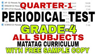 Periodical Test for Quarter1  MATATAG CURRICULUM [upl. by Anelem693]