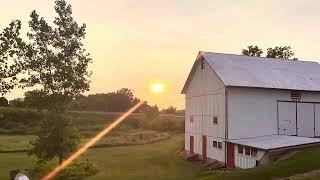 Ohio farm sunset 🌅 real time 8 August 2024 [upl. by Audrye114]